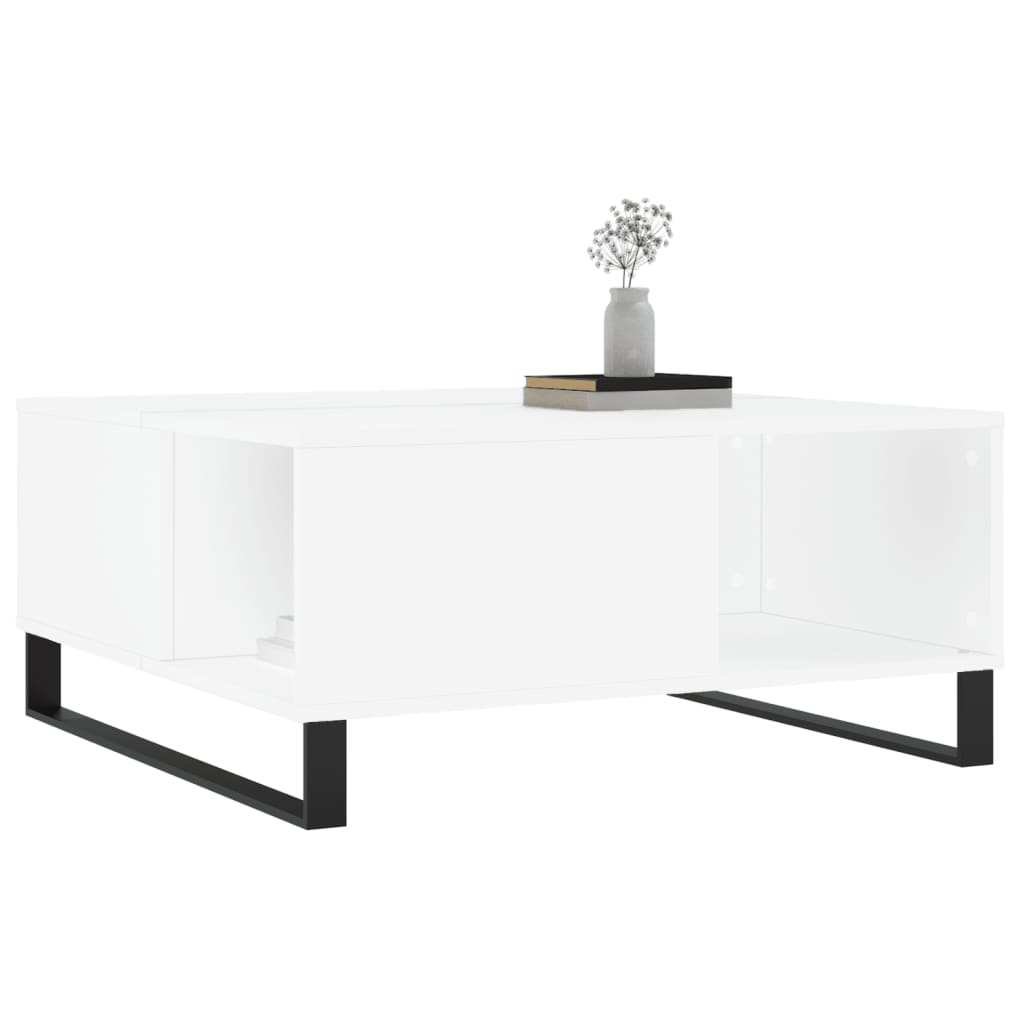 Salongbord Sofabord Hvit 80x80x36,5 cm