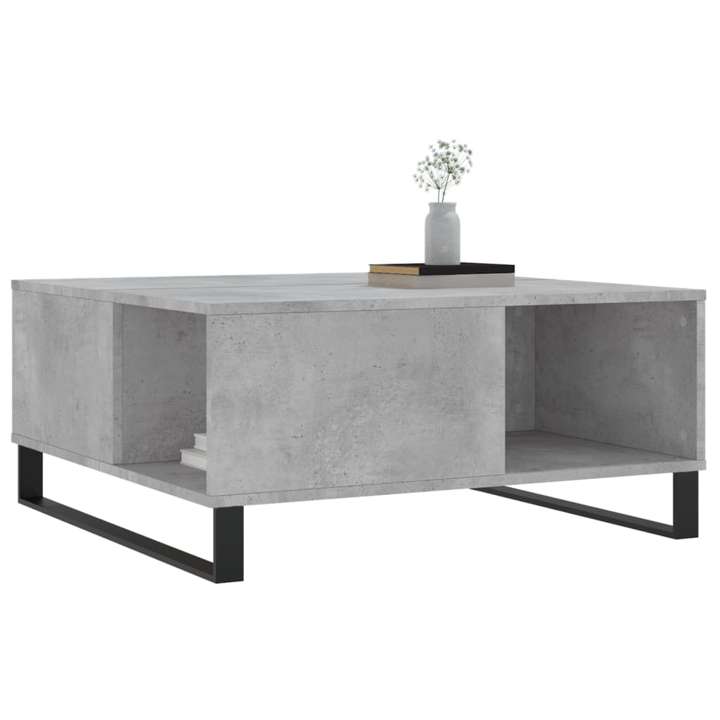 Salongbord Sofabord Betonggrå 80x80x36,5 cm