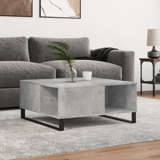 Salongbord Sofabord Betonggrå 80x80x36,5 cm