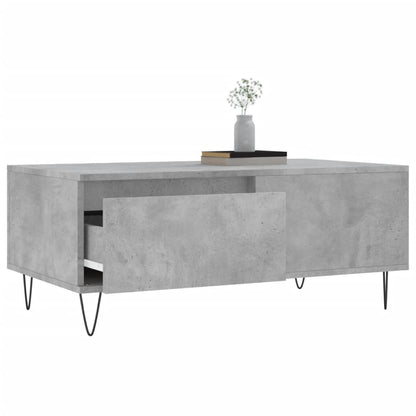 Salongbord Sofabord Betonggrå 90x50x36,5 cm