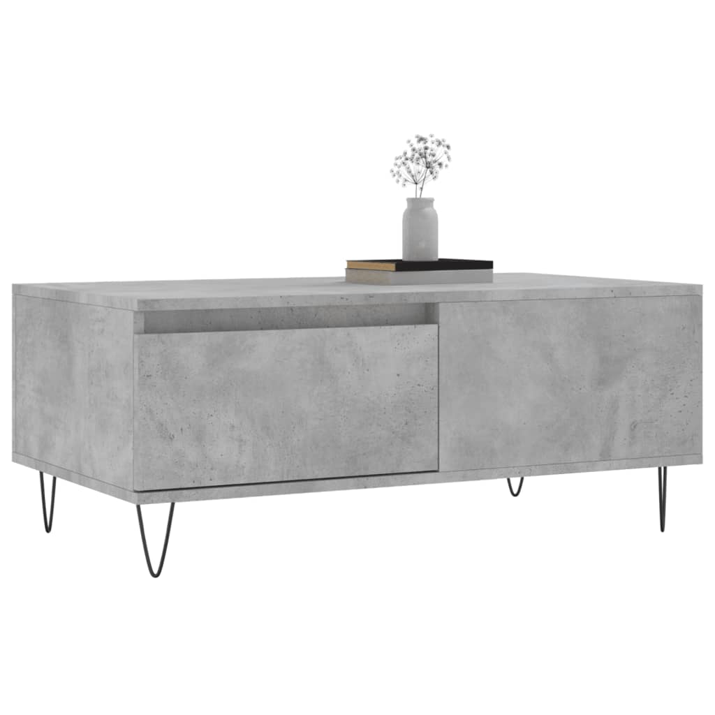 Salongbord Sofabord Betonggrå 90x50x36,5 cm