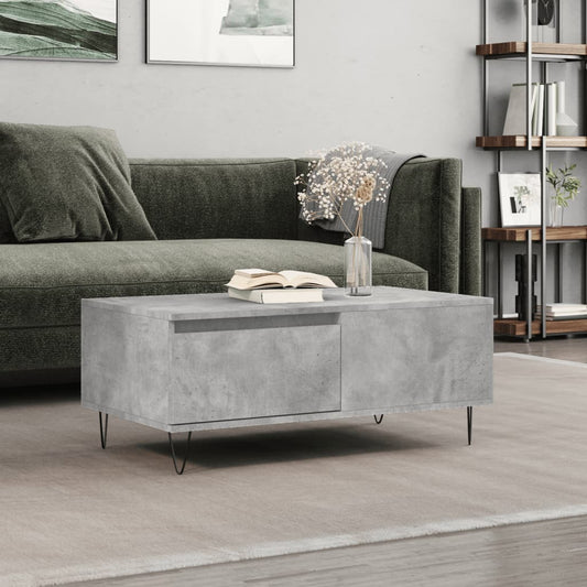 Salongbord Sofabord Betonggrå 90x50x36,5 cm
