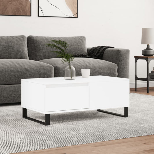 Salongbord Sofabord Hvit 90x50x36,5 cm