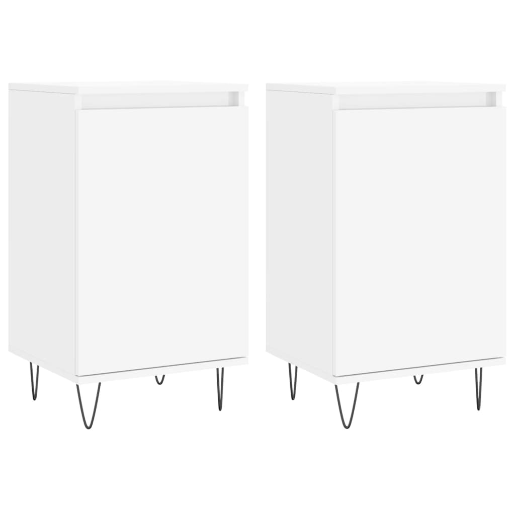 Kommode Hvit 2 stk 40x35x70 cm