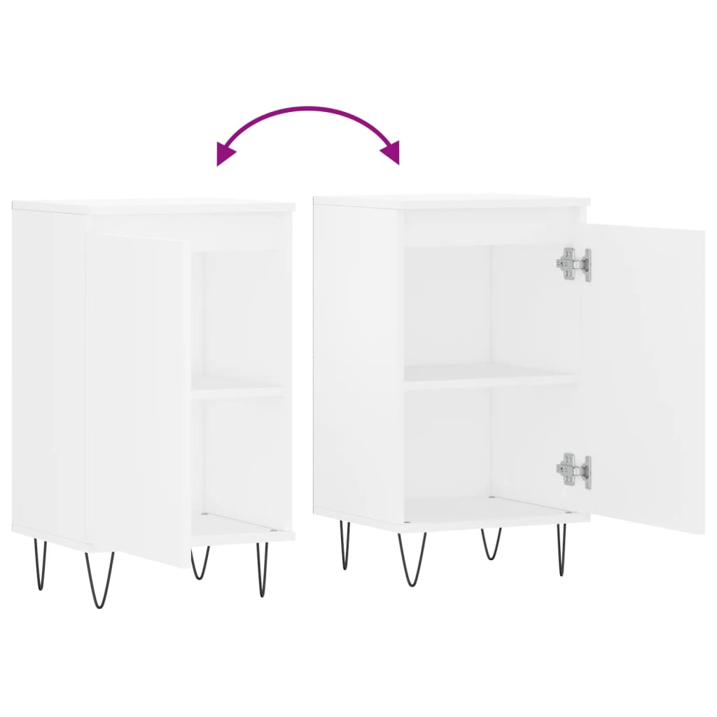 Kommode Hvit 2 stk 40x35x70 cm