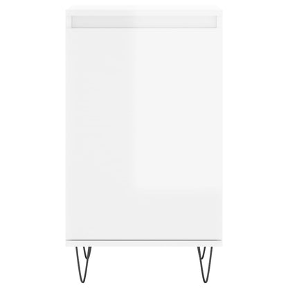 Kommode Høyglans Hvit 2 stk 40x35x70 cm