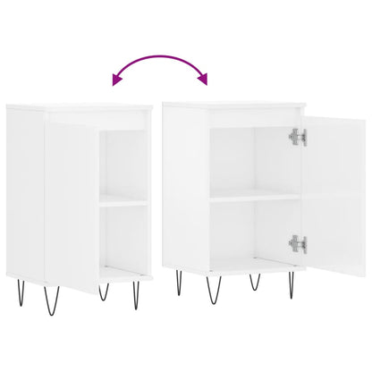 Kommode Høyglans Hvit 2 stk 40x35x70 cm