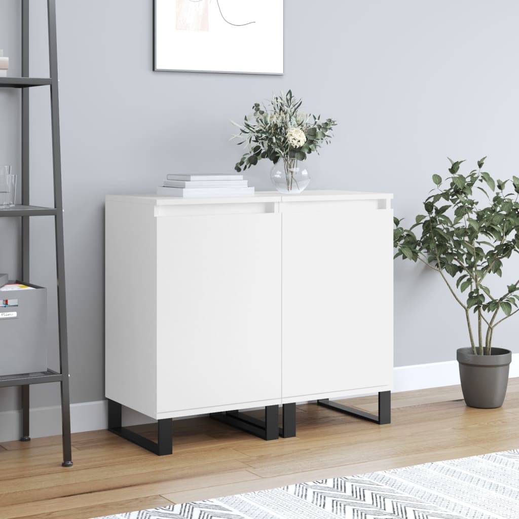 Kommode Hvit 2 stk 40x35x70 cm