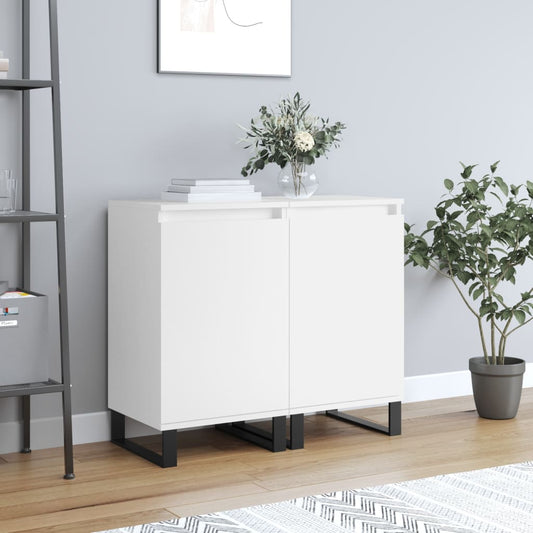 Kommode Hvit 2 stk 40x35x70 cm