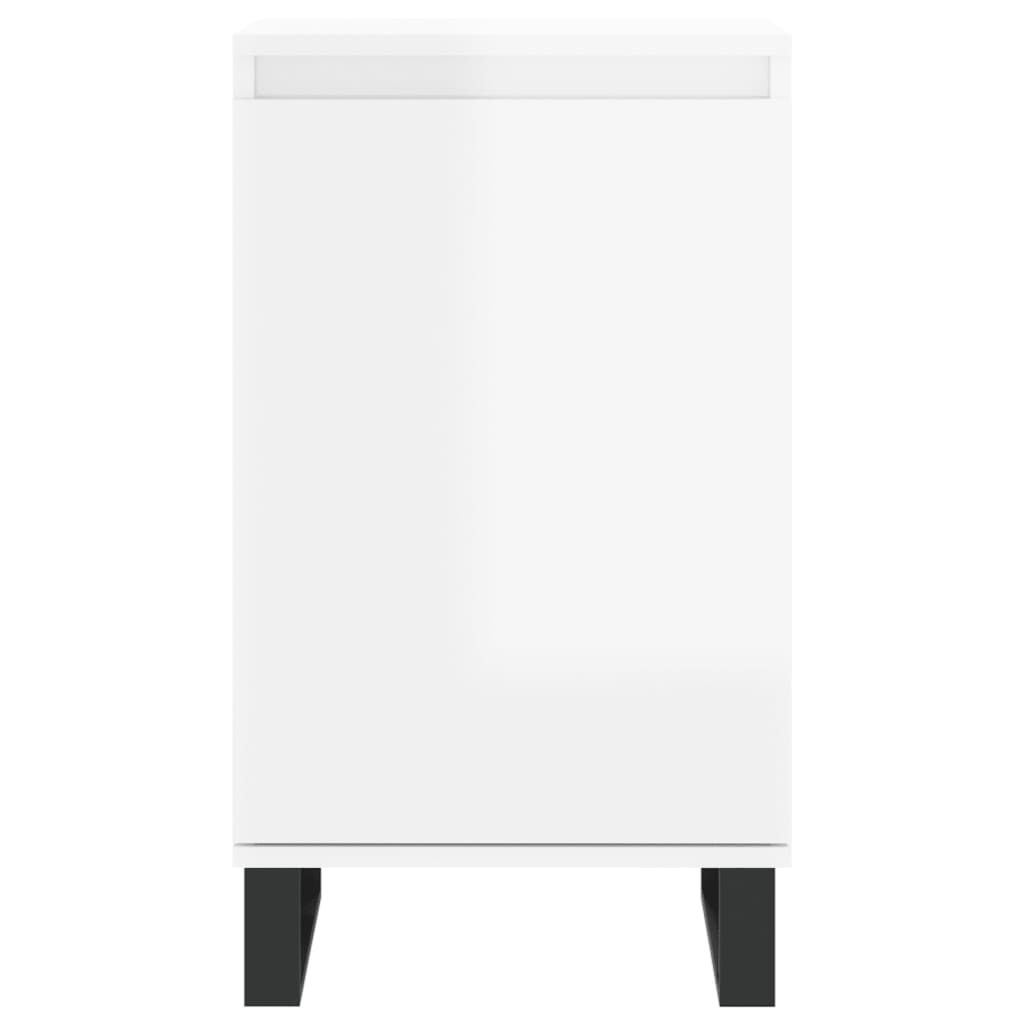 Kommode Høyglans Hvit 2 stk 40x35x70 cm