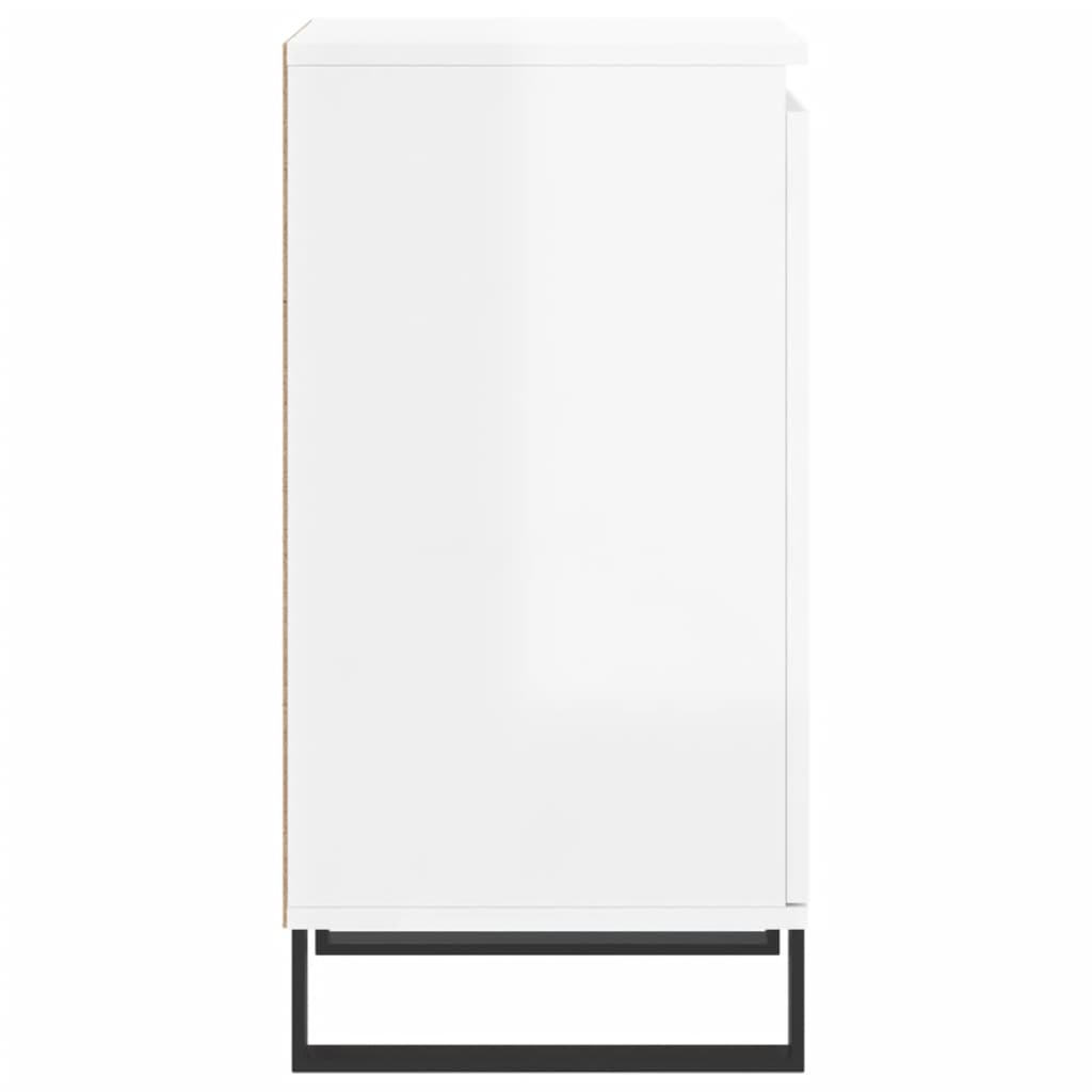 Kommode Høyglans Hvit 2 stk 40x35x70 cm