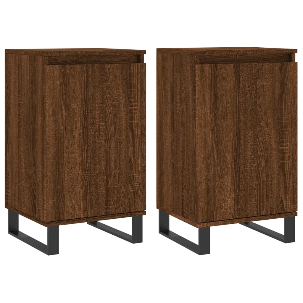 Kommode Brun Eik 2 stk 40x35x70 cm