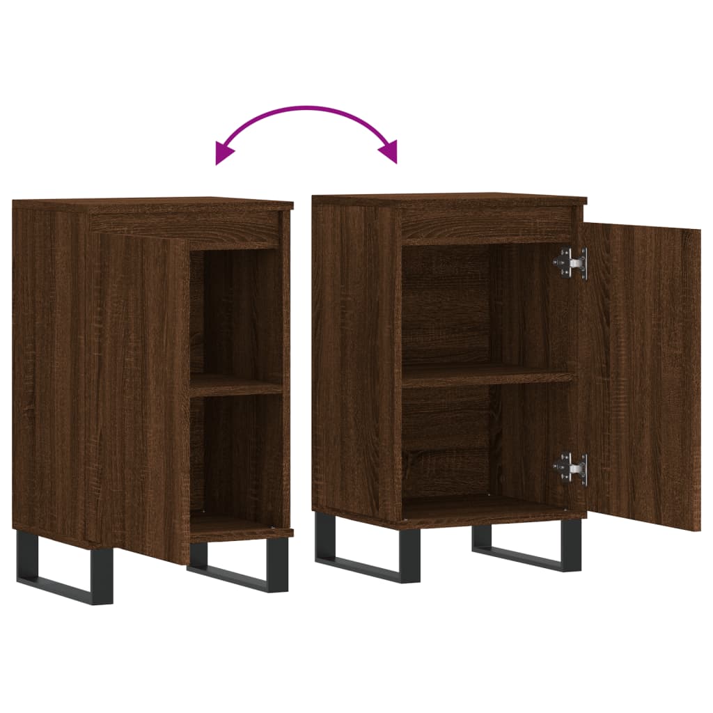 Kommode Brun Eik 2 stk 40x35x70 cm