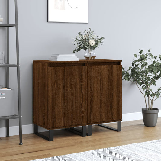 Kommode Brun Eik 2 stk 40x35x70 cm