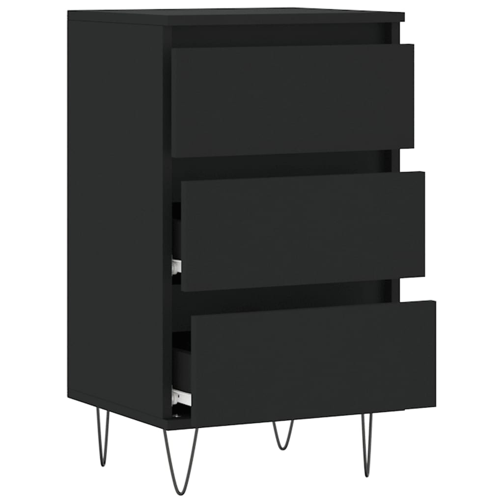 Kommode Svart 40x35x70 cm