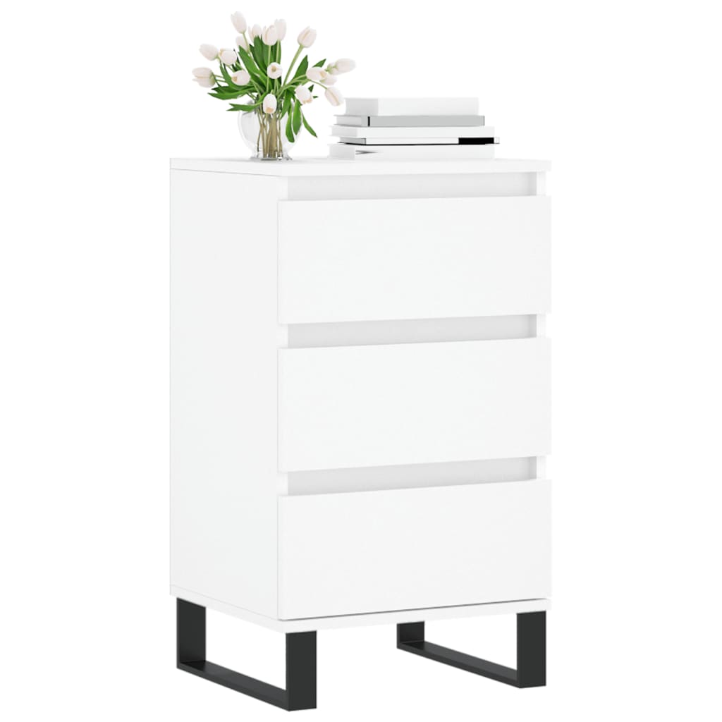 Skjenk hvit 40x35x70 cm konstruert tre