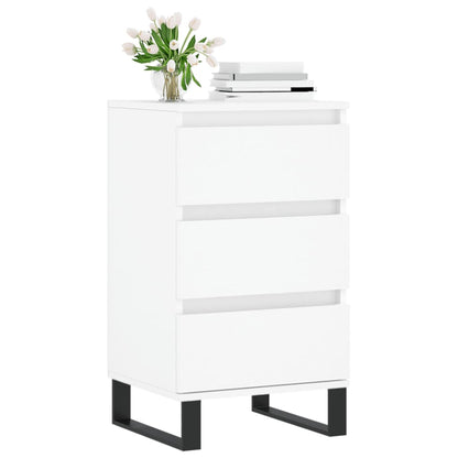 Skjenk hvit 40x35x70 cm konstruert tre