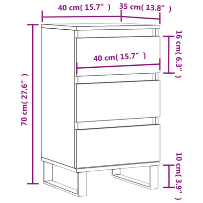 Skjenk betonggrå 40x35x70 cm konstruert tre