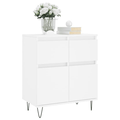 Skjenk hvit 60x35x70 cm konstruert tre
