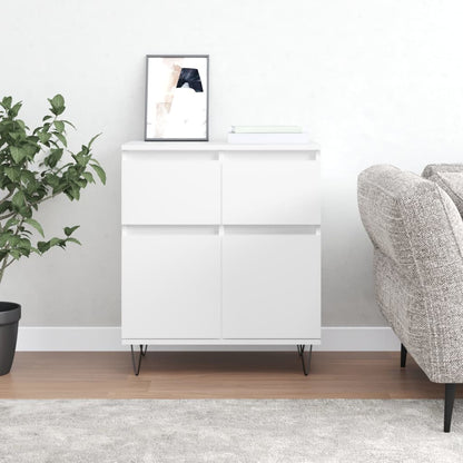 Skjenk hvit 60x35x70 cm konstruert tre