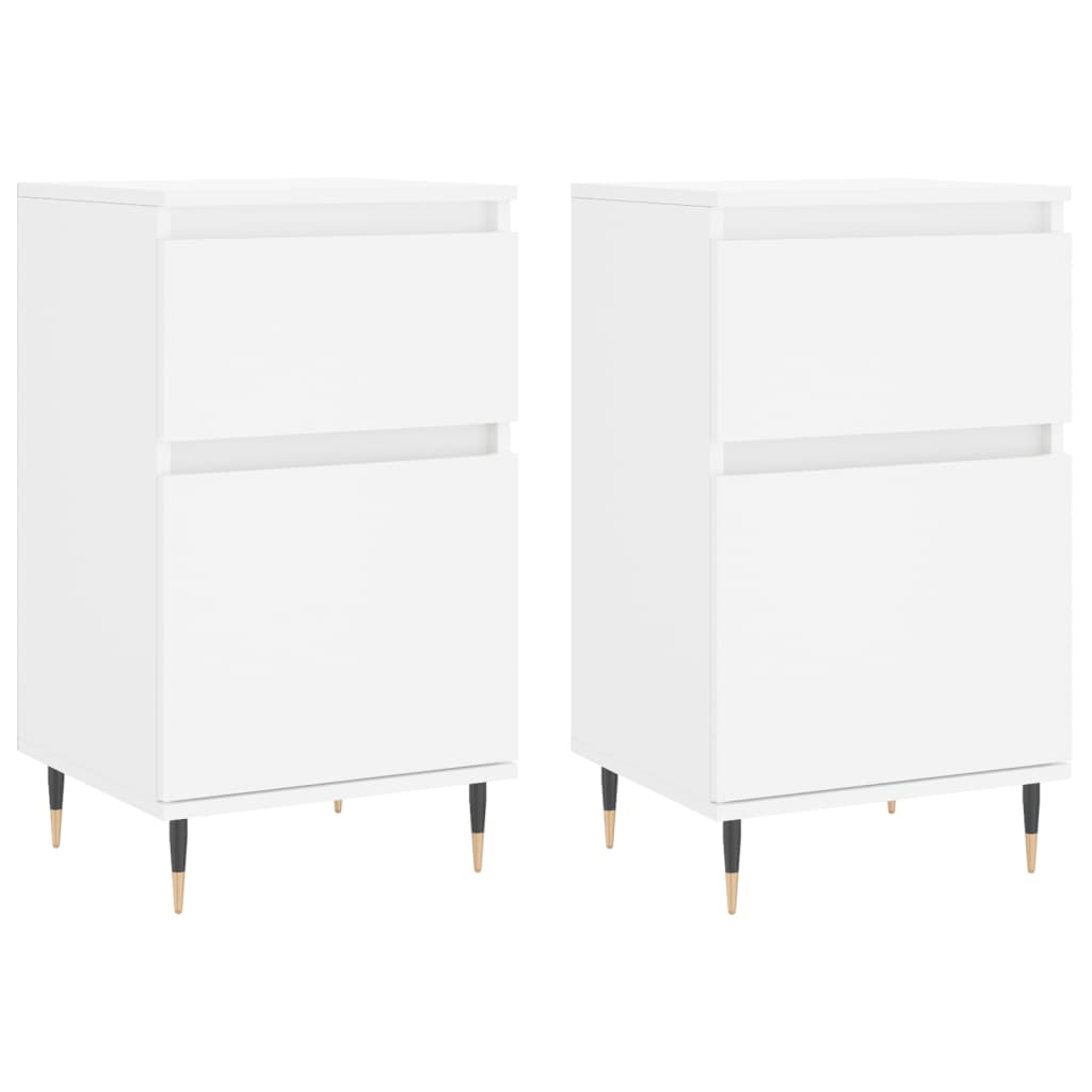 Kommode Hvit 2 stk 40x35x70 cm