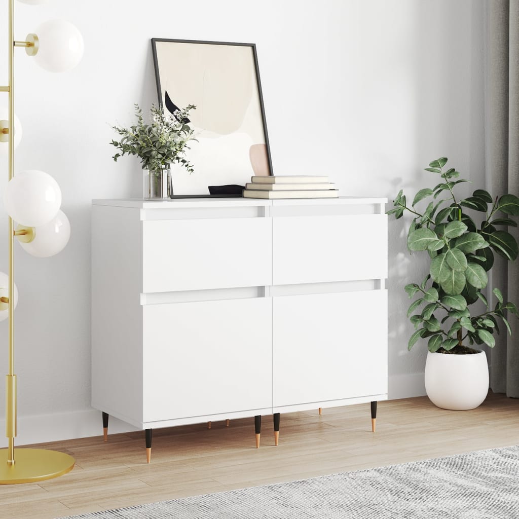 Kommode Hvit 2 stk 40x35x70 cm