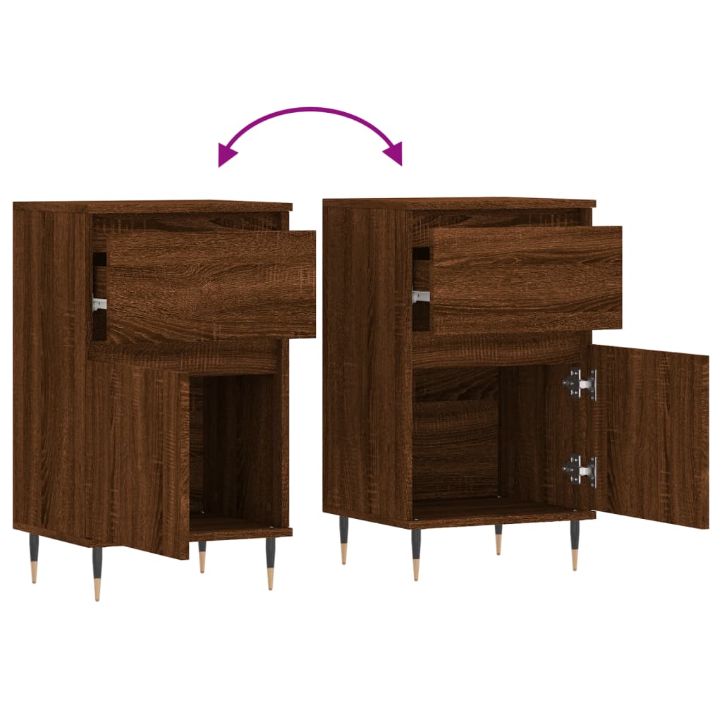 Kommode Brun Eik 2 stk 40x35x70 cm