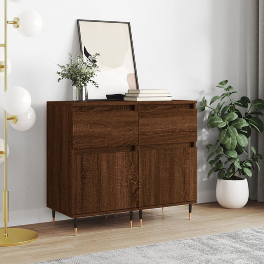 Kommode Brun Eik 2 stk 40x35x70 cm