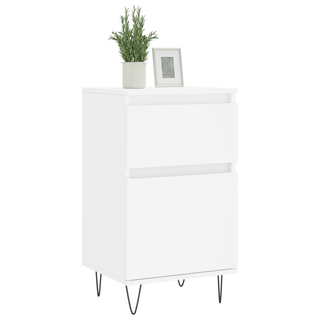 Skjenk hvit 40x35x70 cm konstruert tre
