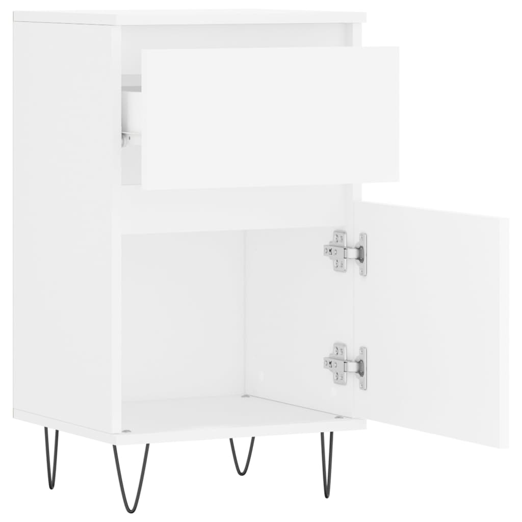 Skjenk hvit 40x35x70 cm konstruert tre