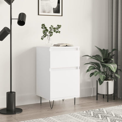 Skjenk hvit 40x35x70 cm konstruert tre