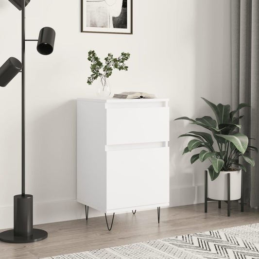 Skjenk hvit 40x35x70 cm konstruert tre