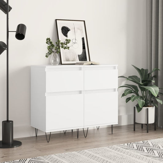 Kommode Hvit 2 stk 40x35x70 cm