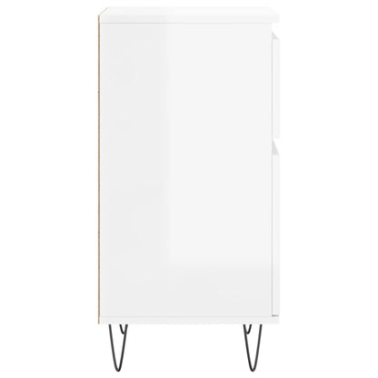 Kommode Høyglans Hvit 2 stk 40x35x70 cm