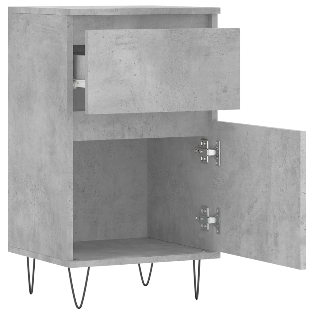 Skjenk betonggrå 40x35x70 cm konstruert tre