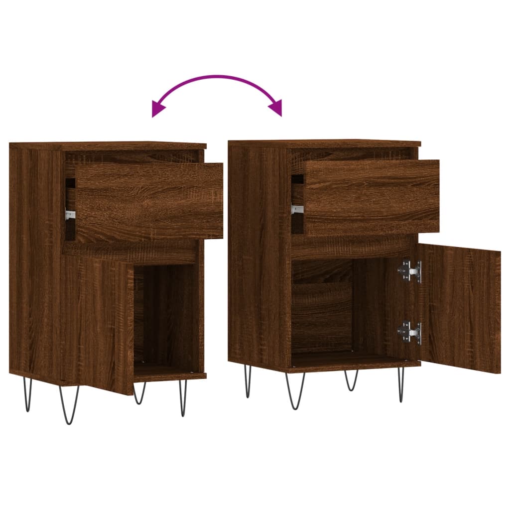 Kommode Brun Eik 2 stk 40x35x70 cm