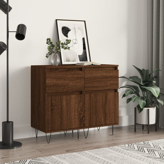 Kommode Brun Eik 2 stk 40x35x70 cm