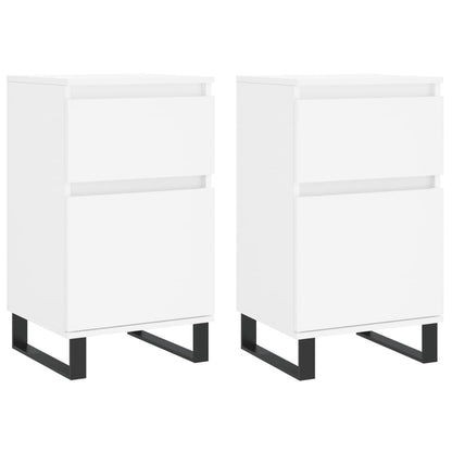 Kommode Hvit 2 stk 40x35x70 cm