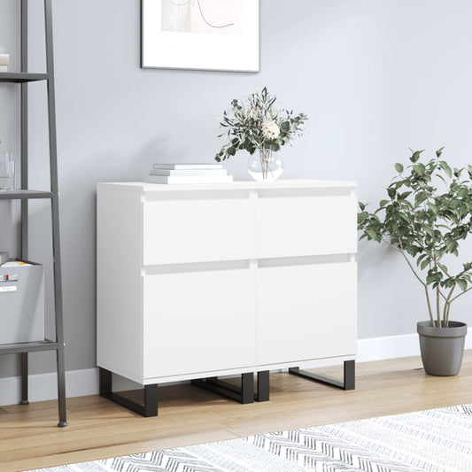 Kommode Hvit 2 stk 40x35x70 cm
