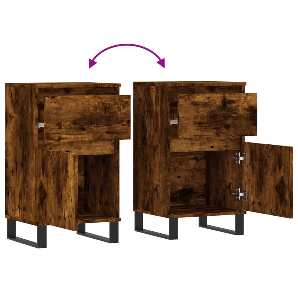 Kommode Røkt Eik 2 stk 40x35x70 cm