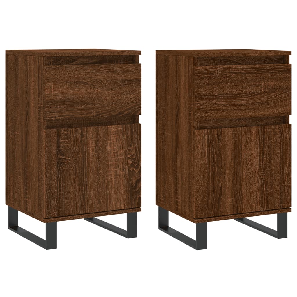 Kommode Brun Eik 2 stk 40x35x70 cm