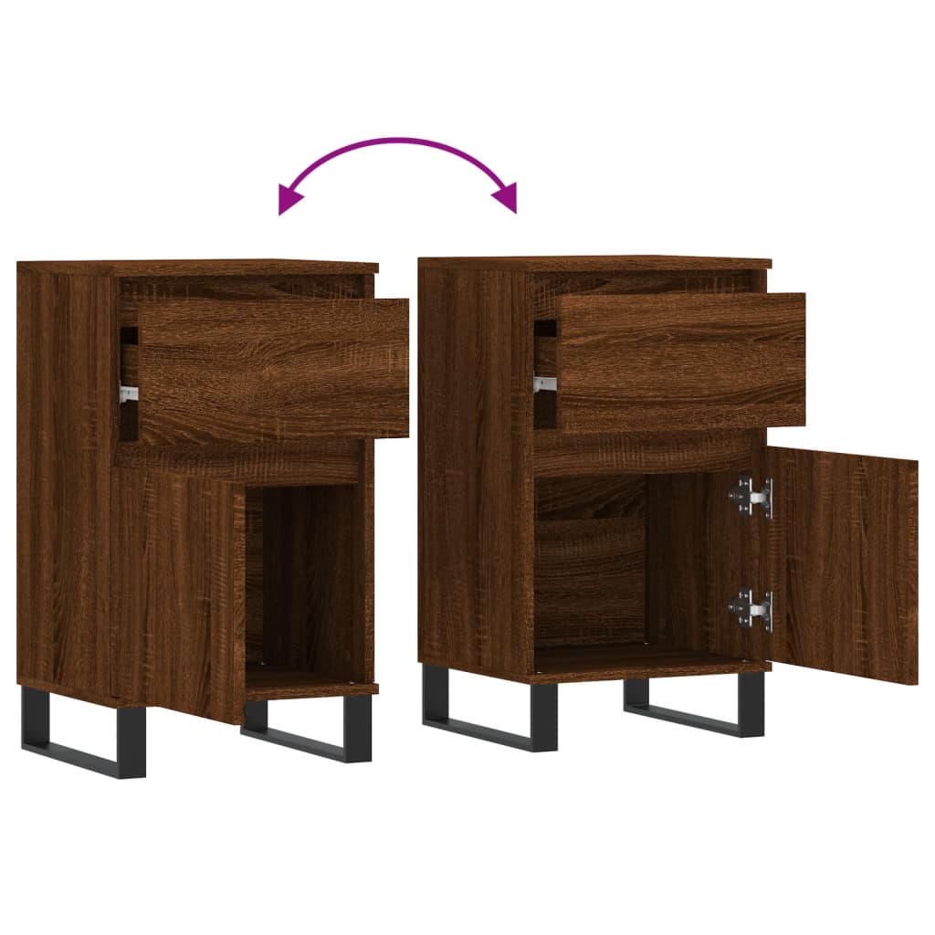 Kommode Brun Eik 2 stk 40x35x70 cm