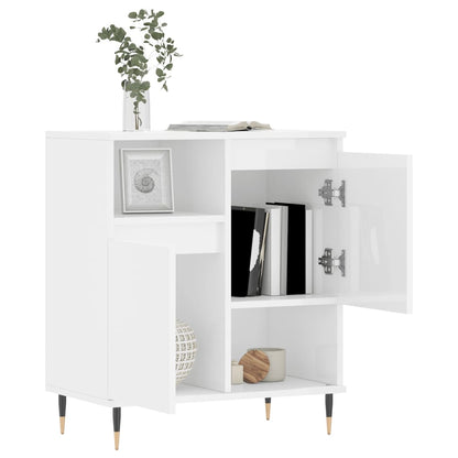 Kommode Høyglans Hvit 60x35x70 cm