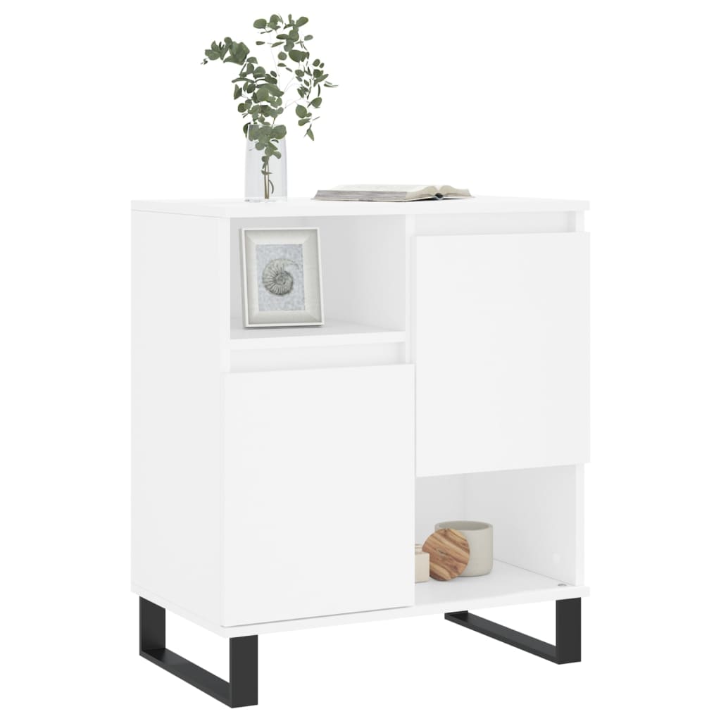 Skjenk hvit 60x35x70 cm konstruert tre
