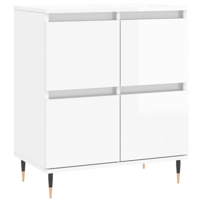 Kommode Høyglans Hvit 60x35x70 cm