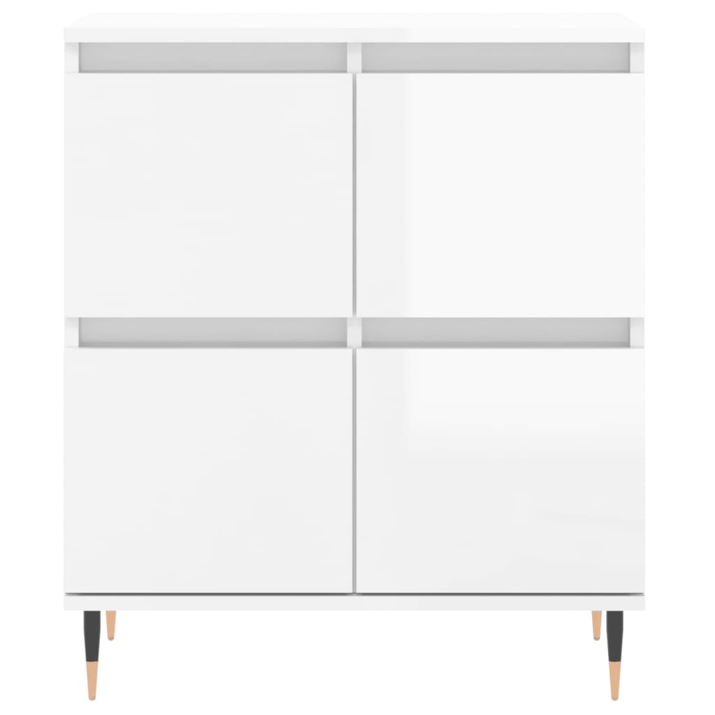 Kommode Høyglans Hvit 60x35x70 cm