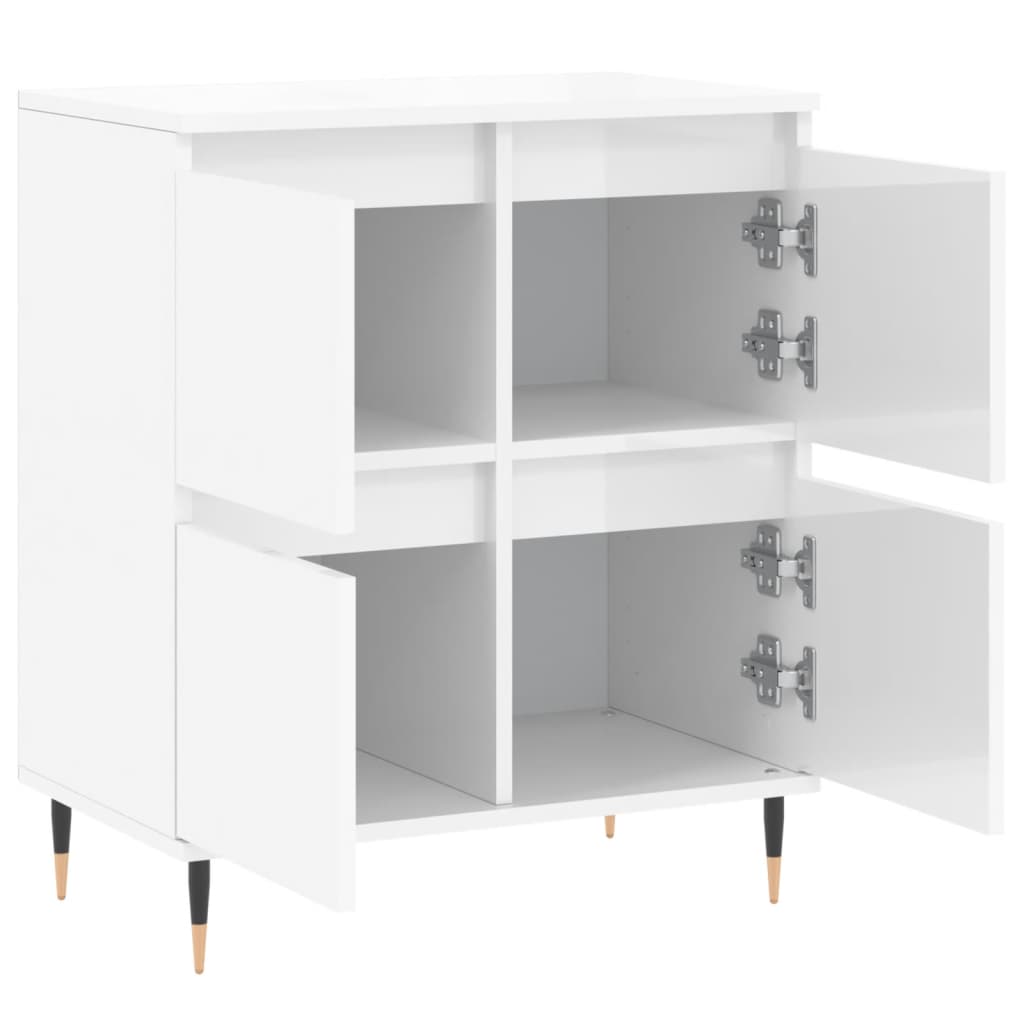 Kommode Høyglans Hvit 60x35x70 cm