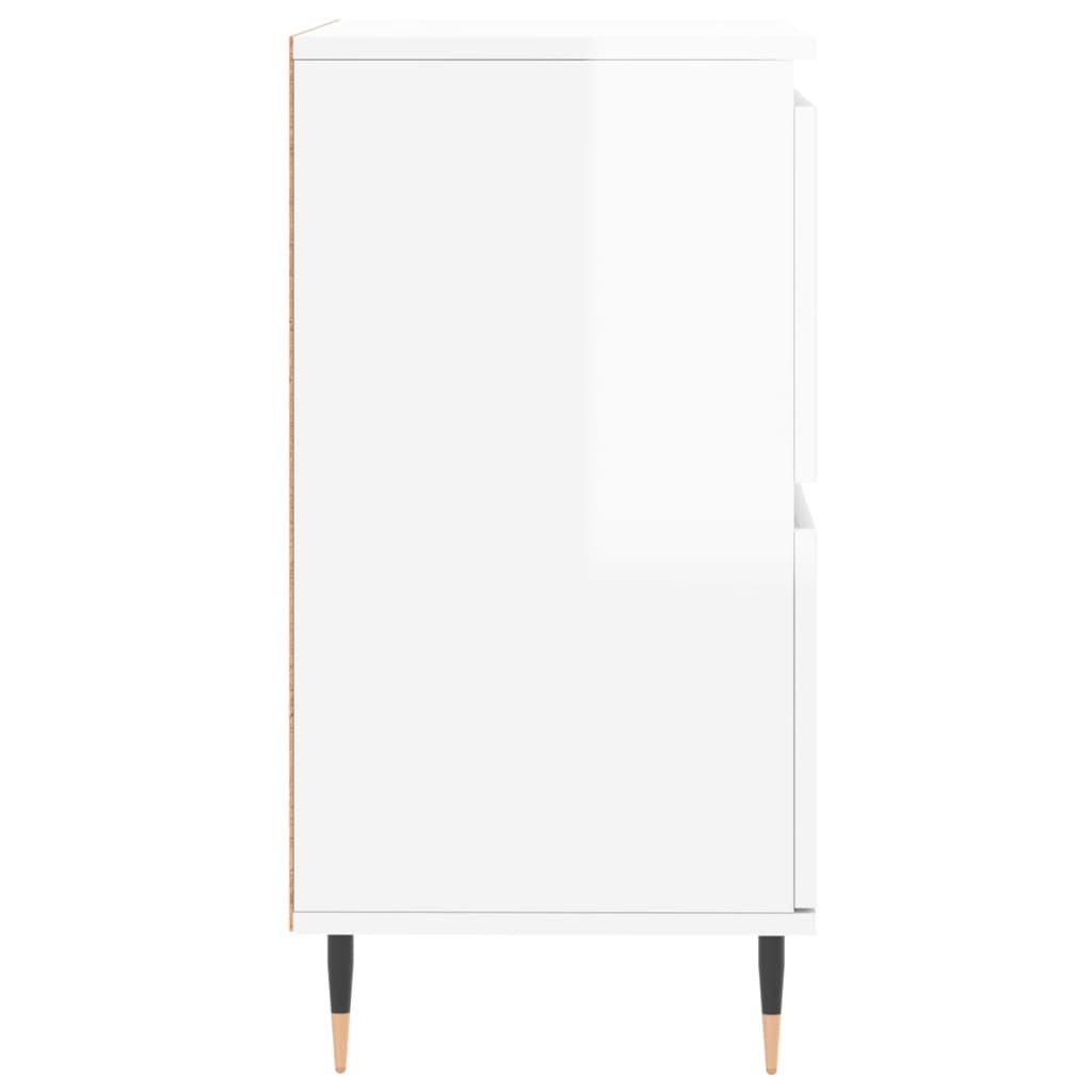 Kommode Høyglans Hvit 60x35x70 cm