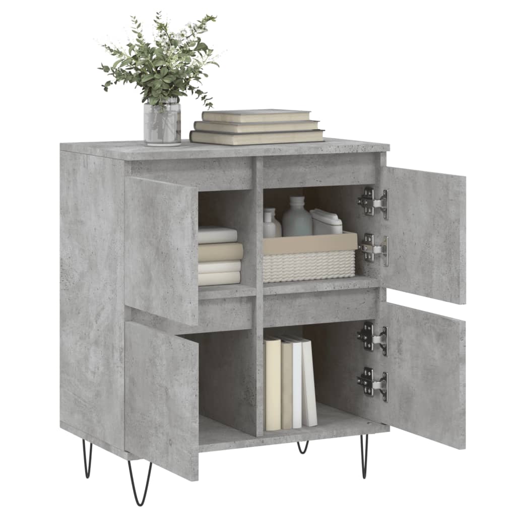 Skjenk betonggrå 60x35x70 cm konstruert tre