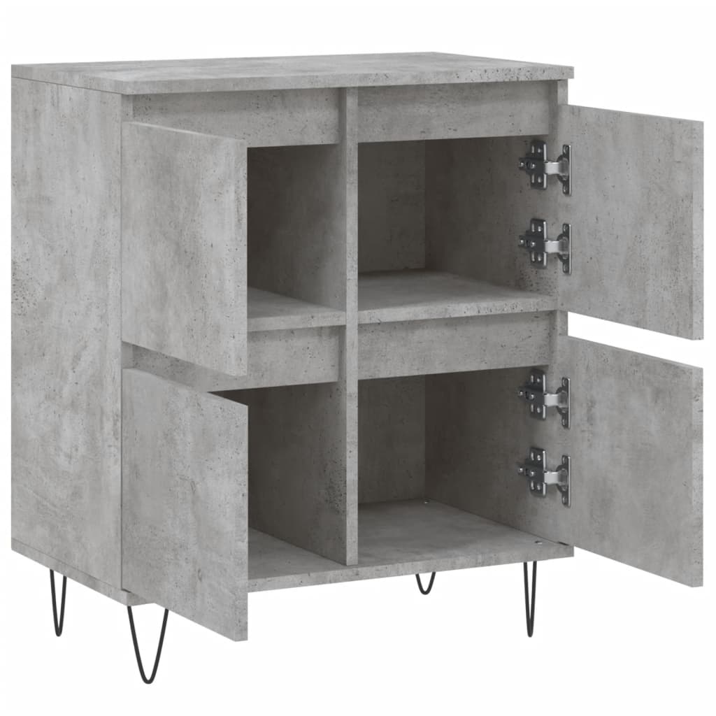 Skjenk betonggrå 60x35x70 cm konstruert tre